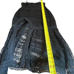 Lulus Absolute Elegance Black Lace Sleeveless Midi Dress Slit Womens Small NEW thumbnail 9
