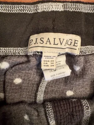 P.J. Salvage Brown Polka Dot Thermal Joggers – Size XS Like New thumbnail 4