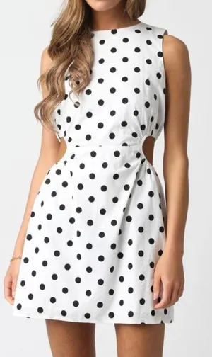 Polka dot mini dress White Size M thumbnail 1