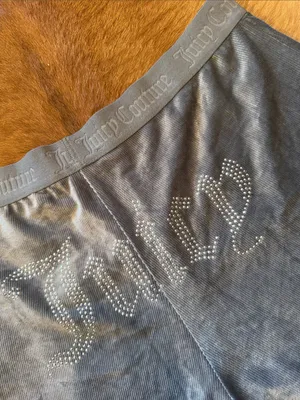 Y2K Juicy Couture bling lounge shorts in gray XL thumbnail 3
