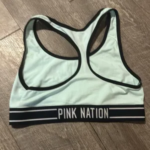 PINK Nation Aloha Beaches Sports Bra color aqua Size‎ Medium thumbnail 2