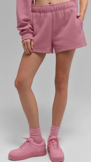 ALO Yoga NWT Accolade Short in Pink Wild Rose Size L thumbnail 1