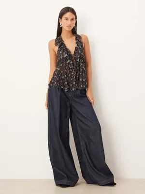 Free People Fearless Knit Tank-NightSky Combo thumbnail 2