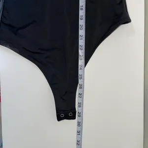 Maurices Edgely NWT Solid Black Double V Sleeveless Thong Bodysuit thumbnail 11