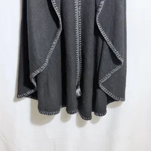 Alice + Olivia Black Long Open Front Wool Alpaca Blend Sweater Vest Size XS/S thumbnail 7