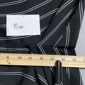 Express High Waist Pants Size 14 Black White Striped Pleated Paperbag Trouser thumbnail 11
