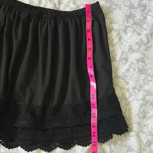 Elegant Black Lace Trim Mini Skirt thumbnail 6