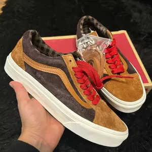 VANS old skool plaid glazed ginger suede lace up shoes sneakers women’s 9 new thumbnail 1