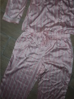 Victoria’s Secret Pink striped satin pajamas thumbnail 7