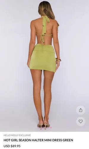 Green Hello Molly Dress Mini thumbnail 4