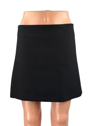 Zara Women's Blue High Waisted Zipper Career Flare A Line Mini Skirt Size S thumbnail 1