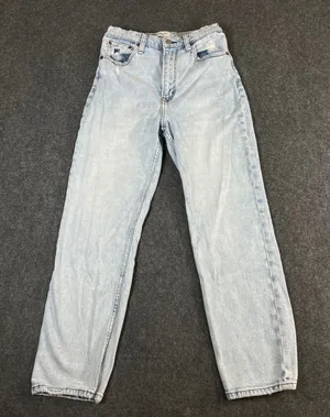 Abercrombie & Fitch Ultra High Rise Ankle Straight Jean Light Wash 27/4 Distress thumbnail 1