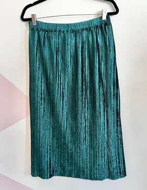 Vintage Blue Velvet Maxi Skirt Y2K 90s Grunge Witchy Fairycore Goth Retro Medium thumbnail 1
