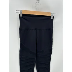 Aerie Black Chill Play Move Moto Pull On Stretch Leggings Women's Size‎ X-Small thumbnail 4