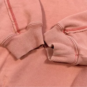 aerie Women’s Pullover Crew Neck Sweatshirt Longsleeve Lounge in Coral Orange M thumbnail 7