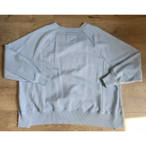 Aerie this feels seriously lived in blue oversized sweatshirt loungewear size xs thumbnail 3