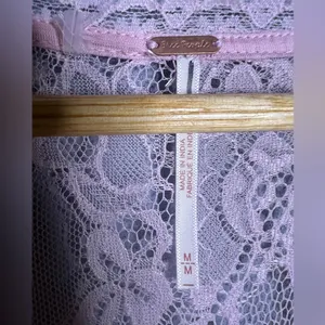 Free People LaLa Lace Mini Dress in Pink. Size Medium thumbnail 7