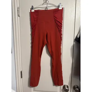 Lululemon Align High‎ Rise Ruched Crop Cayenne Red Leggings Athleisure Yoga thumbnail 2
