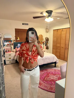 Floral blouse Red thumbnail 3