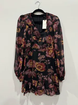 Ted Baker London Piara Ruffle Asymmetric Minidress Size 1/S NWT thumbnail 5