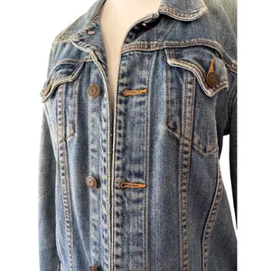 Vintage ‘90s Earl Jean Faded Medium Wash Button Front Denim Trucker Jacket thumbnail 4