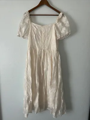RIHOAS Cream Puff-Sleeve Floral Midi Dress thumbnail 3