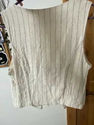 Tie front blouse Tan Size M thumbnail 2
