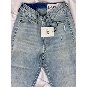 LNDN Landon Denim High Rise Straight Leg Distressed Jeans 36" Waist thumbnail 7