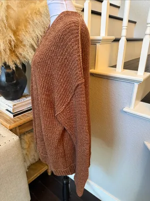 Free People High Hopes Cardi Mariposa Combo Knit Sweater Size Small Boho thumbnail 5