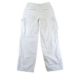 TNA Aritzia White Cotton‎ Wide Leg Cargo Pants Size 2 RVST 03-06-41848-R-SU23 thumbnail 2
