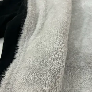 Black Comfy Winter Mid Length Thick Warm Faux Fur Lined Jacket Coat Women’s S thumbnail 5