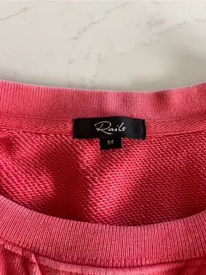 RAILS Cherry Tiffany Puff Balloon Sleeve Cotton Fleece Sweatshirt thumbnail 6