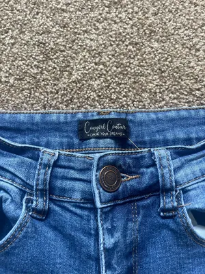 Boutique Cowgirl Couture Distressed Flare Jeans thumbnail 3