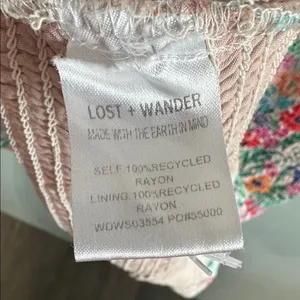 Lost + Wander Womens Mini Dress Floral Smocked Ruffle Cowl Neck Multi Size M thumbnail 5