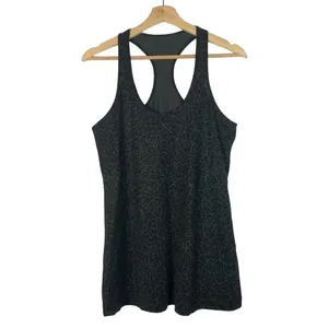 Lululemon Cool Racerback Black‎ Petal Camo Printed Black Deep Coal Tank 6 thumbnail 3