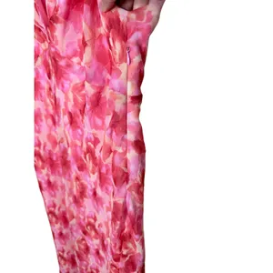 K Studio‎ Pink Floral Chiffon Maxi Dress Sleeveless V-Neck Ruched Size 14 thumbnail 5