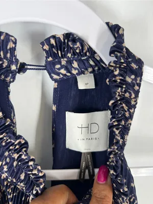 HD in Paris Anthropologie Pleated Halter Dress M‎ Petite thumbnail 4