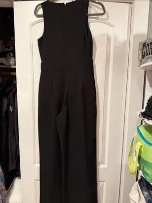 Express‎ Black V-Neck Sleeveless Wide-Leg Jumpsuit size 2 thumbnail 6