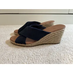 Tommy Bahama Stacey Navy Wedge Sandals Slides Espadrilles Womens Size 7.5 M thumbnail 3