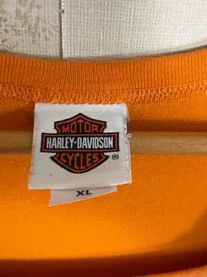 Y2K Harley-Davidson Walter Bros Peoria Tribal Flame Biker Baby Tee XL thumbnail 7
