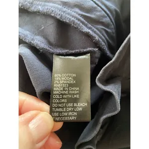 Cremieux Wide-Leg Navy Cropped Pants Paper bag waist Size 4 Casual thumbnail 5
