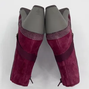 Merrell Evera Fade Wine Burgundy Suede Leather Zip Block Heel Ankle Booties 7.5 thumbnail 7