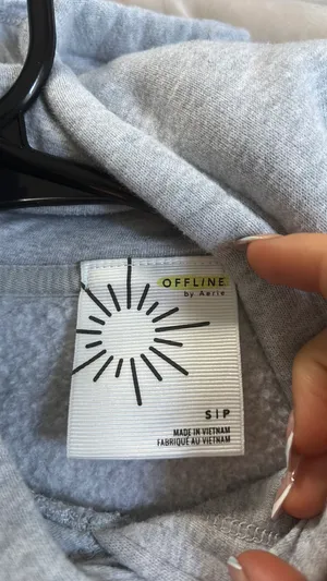 oversized grey offline grey hoodie thumbnail 2