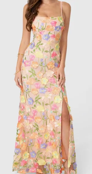✨🌸Bebe Floral Embroidered Dress🌸✨ thumbnail 1