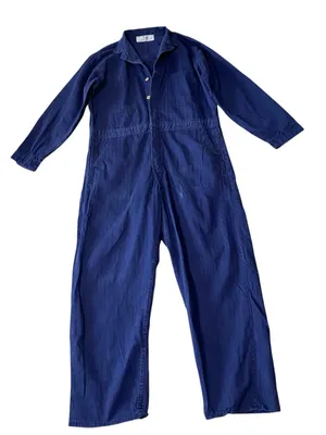 VINTAGE UNIVERSAL OVERALL Utility Jumpsuit Blue Size 1X thumbnail 2