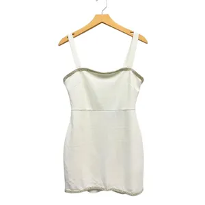 Lulus Glowing Allure White Rhinestone Sleeveless Bodycon Mini Dress size M NWT thumbnail 3