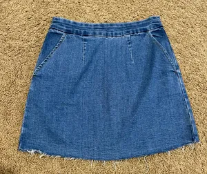 Denim Mini Skirt Blue thumbnail 1