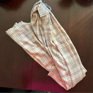 Lauren Conrad Beige Plaid Scarf thumbnail 1