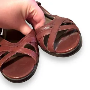 Banana Republic Vachetta Strappy Leather Slingback Heels Sandals‎ Sz 7 Estimated thumbnail 5