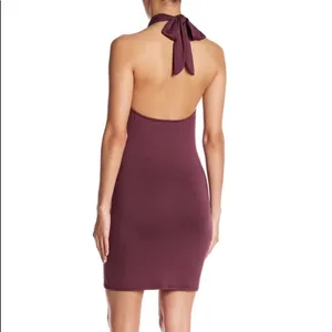 Rachel Pally Derek Halter Dress M Currant Purple Mini Bodycon Modal thumbnail 3